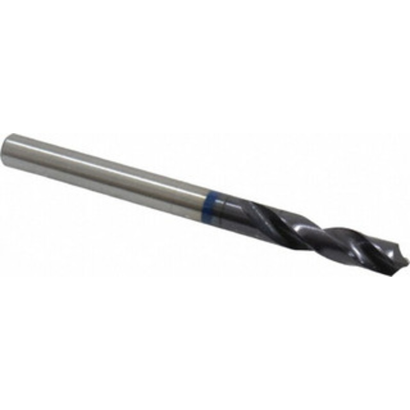 Accupro #4 120 Spiral Flute Cobalt Screw Machine Drill Bit TiAlN Finish, Right Hand Cut, 28mm Flute Length, 66mm OAL, Faceted Point, Straight Shank 1BS0532-AC – 05493739