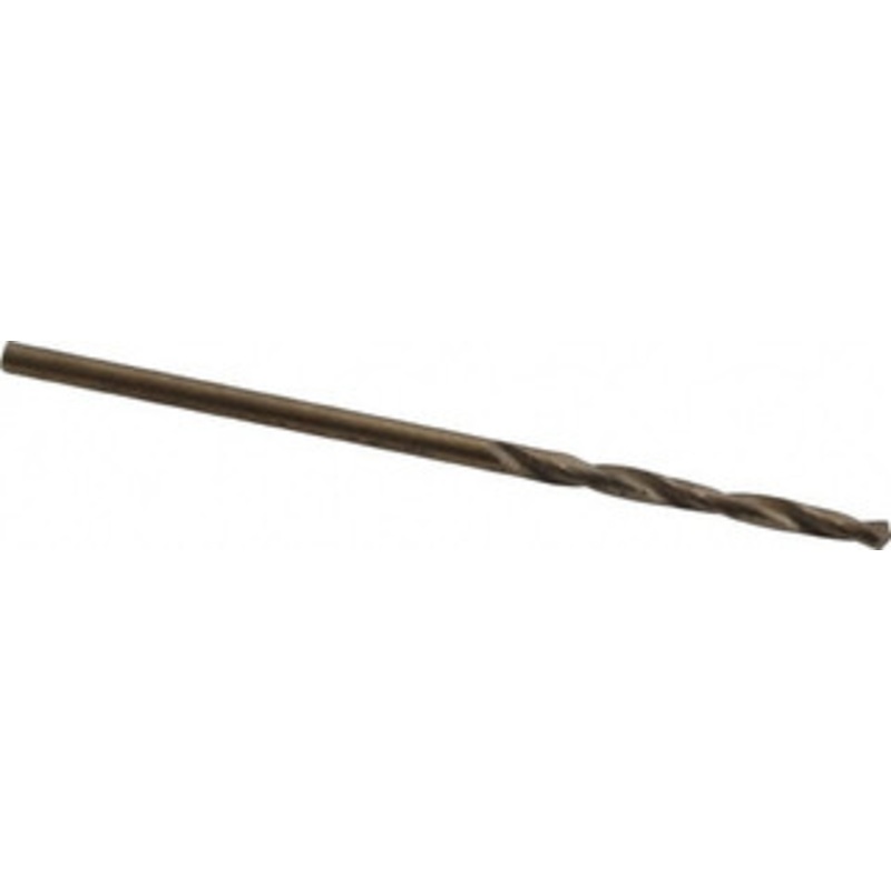 Chicago-Latrobe #52 135 Spiral Flute Cobalt Screw Machine Drill Bit Oxide/Gold Finish, Right Hand Cut, 11/16 Flute Length, 1-11/16 OAL, Split Point, Straight Shank 50907 – 81372526