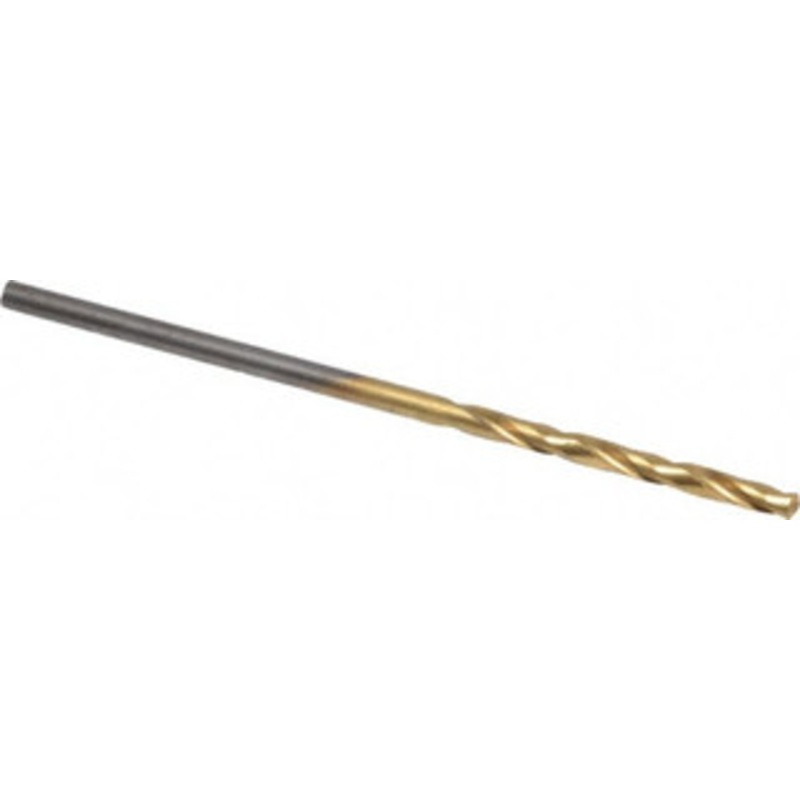 Chicago-Latrobe #53 135 Spiral Flute High Speed Steel Screw Machine Drill Bit TiN Finish, Right Hand Cut, 5/8 Flute Length, 1-5/8 OAL, Split Point, Straight Shank 48423 – 76128974
