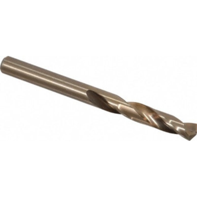 Cleveland Twist Drill #3 135 Spiral Flute Cobalt Screw Machine Drill Bit Oxide/Gold Finish, Right Hand Cut, 1-1/4 Flute Length, 2-3/8 OAL, Split Point, Straight Shank C14628 – 63793038