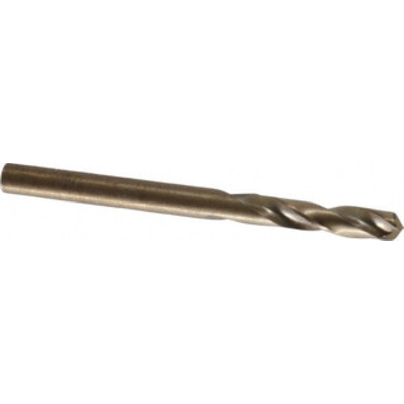 Hertel #16 135 Spiral Flute Cobalt Screw Machine Drill Bit Bright Finish, Right Hand Cut, 1-1/8 Flute Length, 2-3/16 OAL, Split Point, Straight Shank 74130675 – 74130675