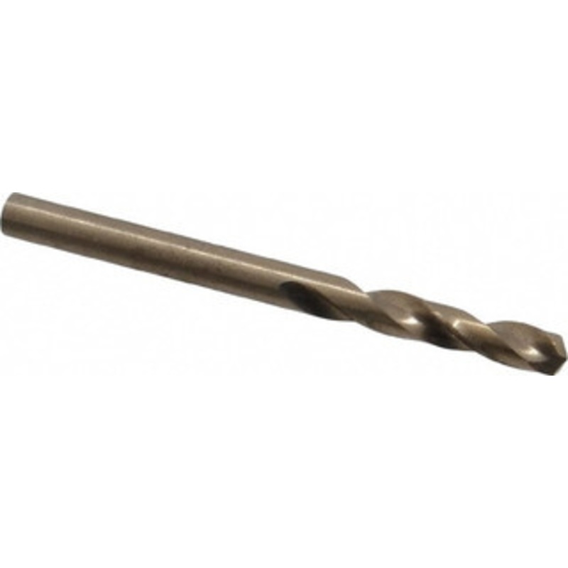 Hertel #22 135 Spiral Flute Cobalt Screw Machine Drill Bit Bright Finish, Right Hand Cut, 1-1/16 Flute Length, 2-1/8 OAL, Split Point, Straight Shank 74130741 – 74130741