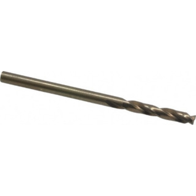 Hertel #33 135 Spiral Flute Cobalt Screw Machine Drill Bit Bright Finish, Right Hand Cut, 7/8 Flute Length, 1-7/8 OAL, Split Point, Straight Shank 74130857 – 74130857