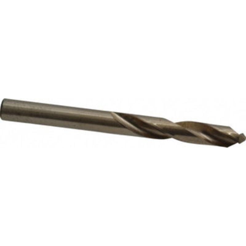 Chicago-Latrobe #1 135 Spiral Flute Cobalt Screw Machine Drill Bit Oxide/Gold Finish, Right Hand Cut, 1-5/16 Flute Length, 2-7/16 OAL, Split Point, Straight Shank 50856 – 81372013