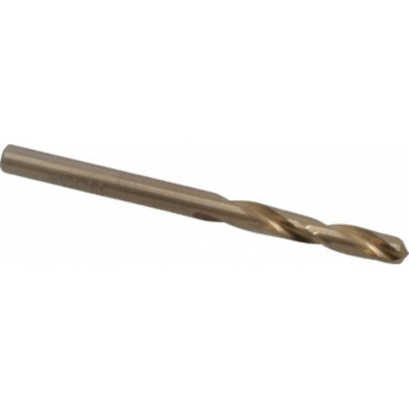 Chicago-Latrobe #24 135 Spiral Flute Cobalt Screw Machine Drill Bit Oxide/Gold Finish, Right Hand Cut, 1 Flute Length, 2-1/16 OAL, Split Point, Straight Shank 50879 – 81372245