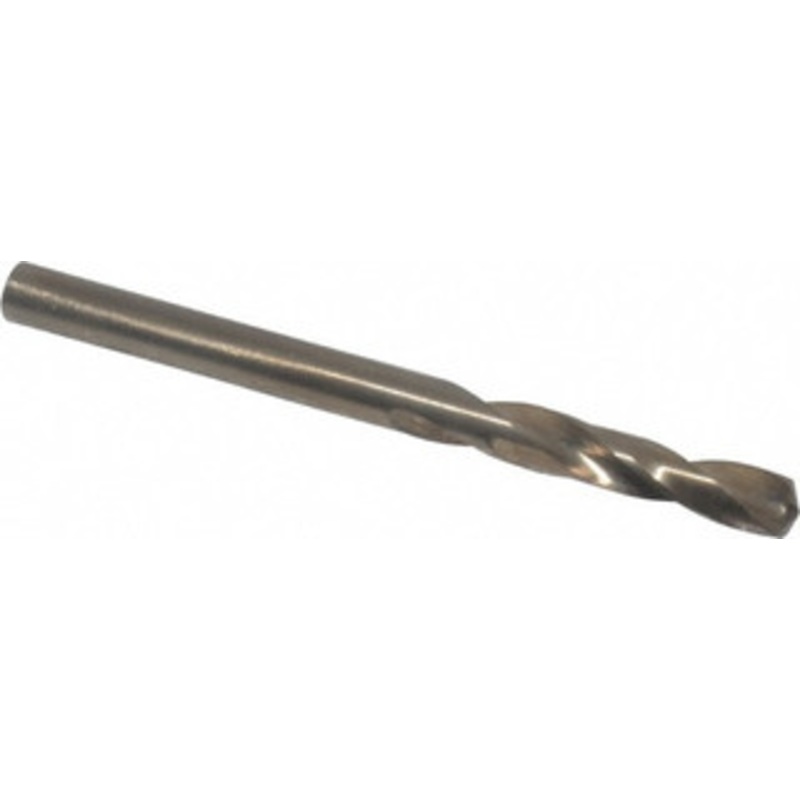 Cleveland Twist Drill #19 135 Spiral Flute Cobalt Screw Machine Drill Bit Oxide/Gold Finish, Right Hand Cut, 1-1/16 Flute Length, 2-1/8 OAL, Split Point, Straight Shank C14597 – 63793194