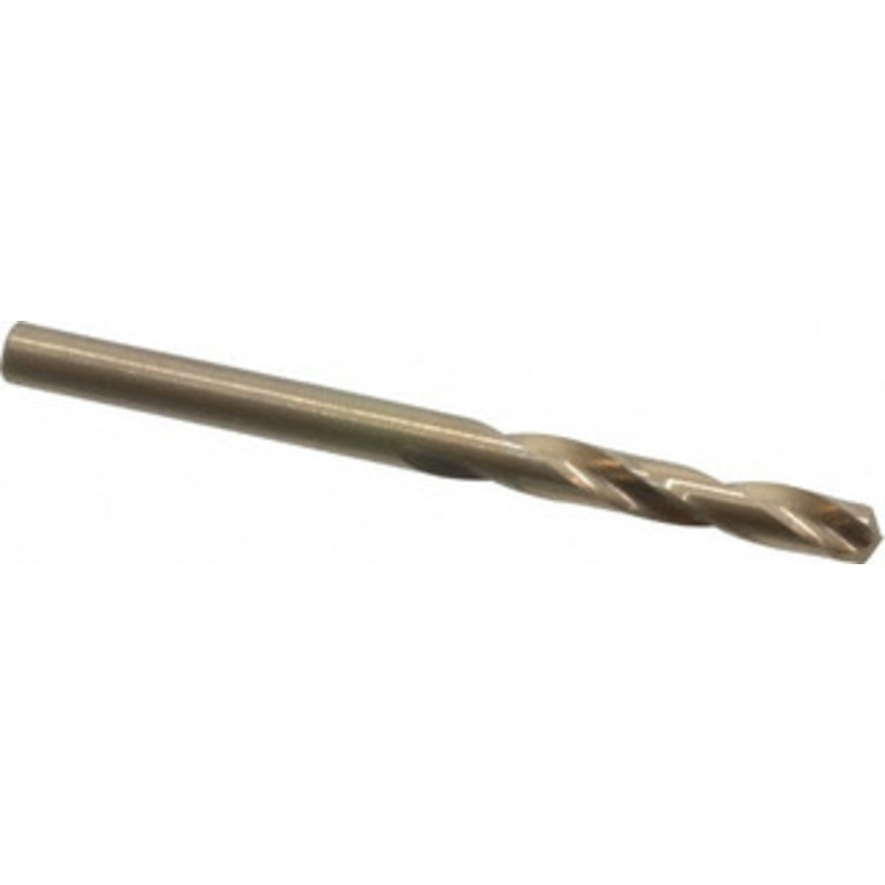 Cleveland Twist Drill #24 135 Spiral Flute Cobalt Screw Machine Drill Bit Oxide/Gold Finish, Right Hand Cut, 1 Flute Length, 2-1/16 OAL, Split Point, Straight Shank C14587 – 63793244
