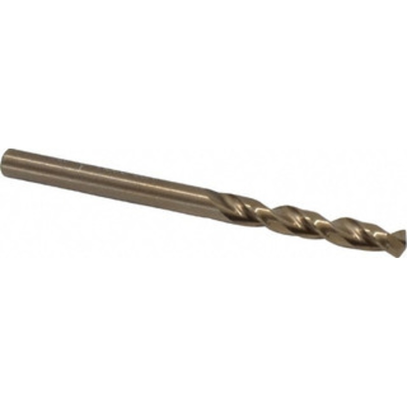 Cleveland Twist Drill #26 135 Parabolic Flute Cobalt Screw Machine Drill Bit Oxide/Gold Finish, Right Hand Cut, 1 Flute Length, 2-1/16 OAL, Split Point, Straight Shank C14266 – 75786954