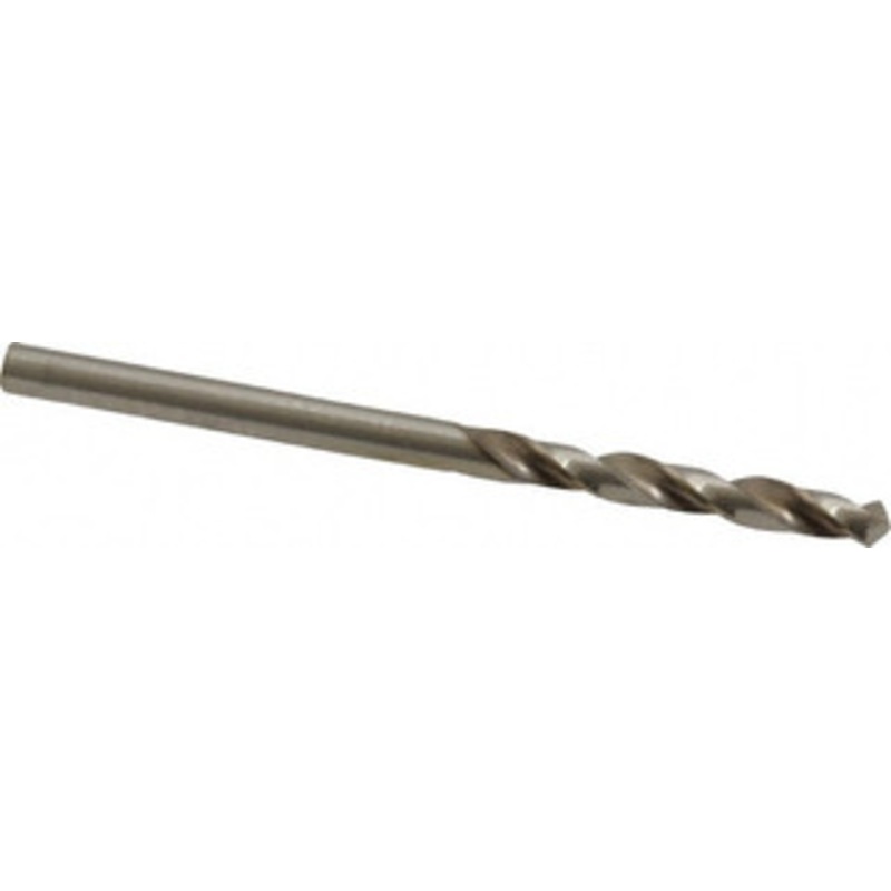 Cleveland Twist Drill #36 118 Spiral Flute High Speed Steel Screw Machine Drill Bit Bright Finish, Right Hand Cut, 13/16 Flute Length, 1-13/16 OAL, Standard Point, Straight Shank C04416 – 63706360