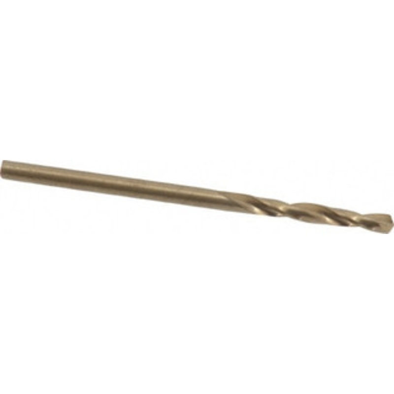 Cleveland Twist Drill #41 135 Spiral Flute Cobalt Screw Machine Drill Bit Oxide/Gold Finish, Right Hand Cut, 13/16 Flute Length, 1-13/16 OAL, Split Point, Straight Shank C14552 – 63793418