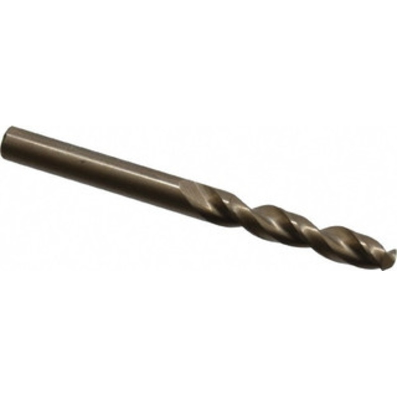 Cleveland Twist Drill #6 135 Parabolic Flute Cobalt Screw Machine Drill Bit Oxide/Gold Finish, Right Hand Cut, 1-1/4 Flute Length, 2-3/8 OAL, Split Point, Straight Shank C14246 – 75786756