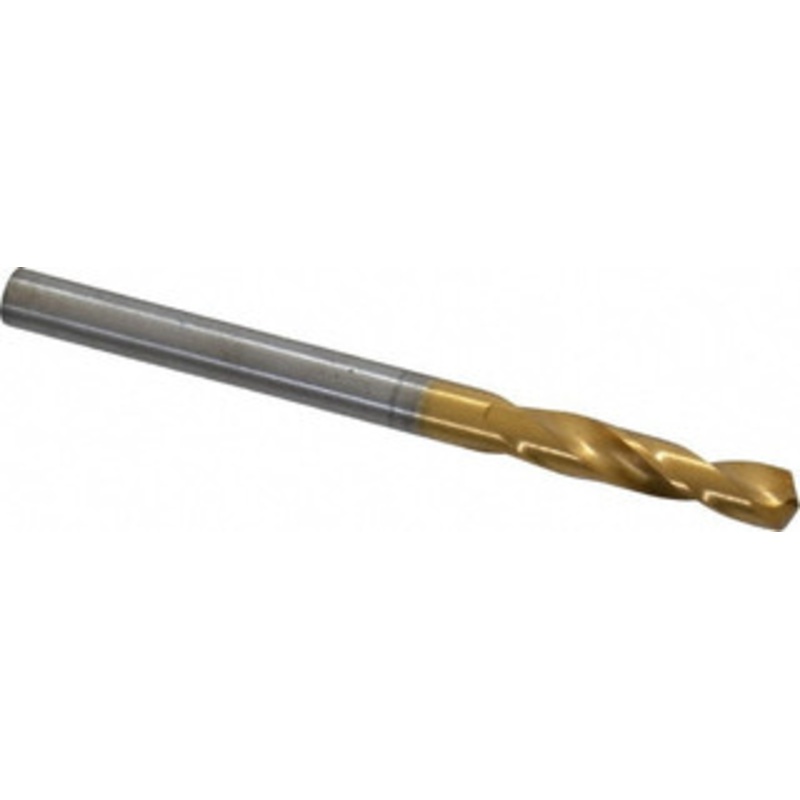 Guhring #21 130 Parabolic Flute Cobalt Screw Machine Drill Bit TiN Finish, Right Hand Cut, 22mm Flute Length, 55mm OAL, Standard Point, Straight Shank 9006590040400 – 88807474