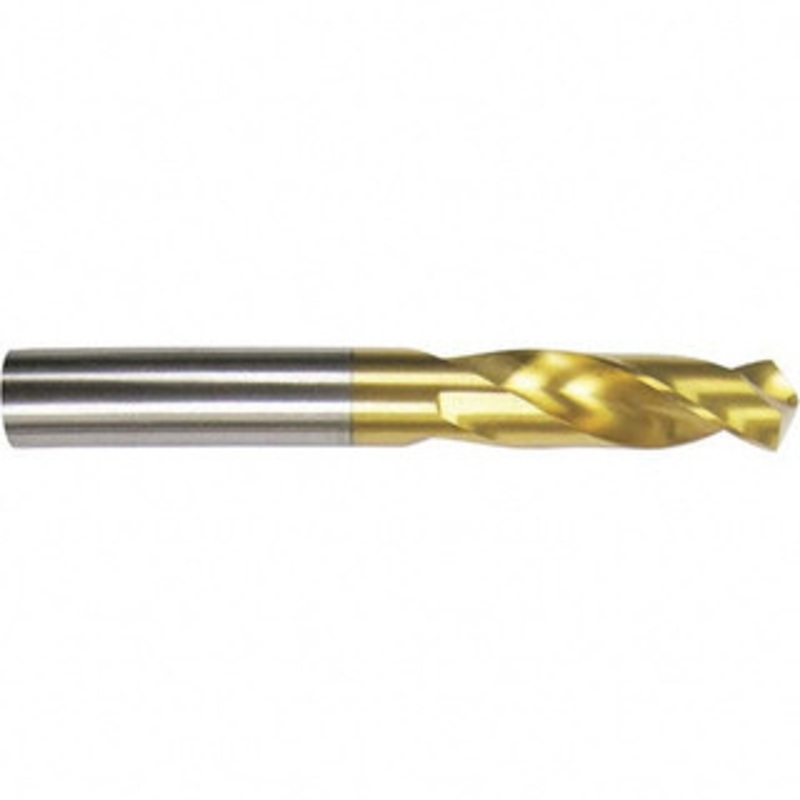 Guhring #25 118 Spiral Flute High Speed Steel Screw Machine Drill Bit TiN Finish, Right Hand Cut, 22mm Flute Length, 55mm OAL, Standard Point, Straight Shank 9006530038000 – 86051521