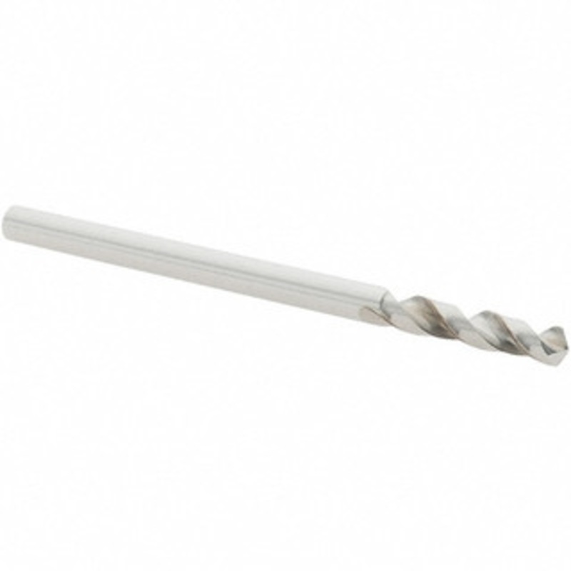 Guhring #40 118 Spiral Flute Cobalt Screw Machine Drill Bit Bright Finish, Right Hand Cut, 14mm Flute Length, 43mm OAL, Four Facet, Split Point, Straight Shank 9055240024900 – 55075196