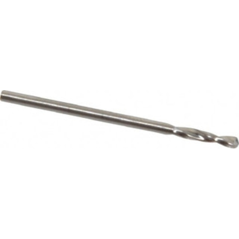 Guhring #50 130 Parabolic Flute High Speed Steel Screw Machine Drill Bit Bright Finish, Right Hand Cut, 7/16 Flute Length, 1-13/32 OAL, Standard Point, Straight Shank 9005520017800 – 85775500