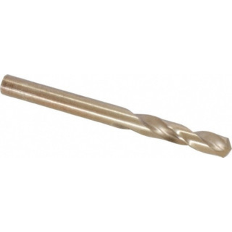Hertel #10 135 Spiral Flute Cobalt Screw Machine Drill Bit Bright Finish, Right Hand Cut, 1-3/16 Flute Length, 2-1/4 OAL, Split Point, Straight Shank 74130618 – 74130618