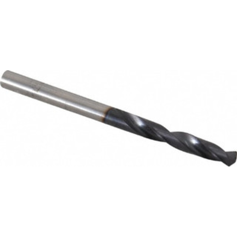 Hertel #25 135 Spiral Flute Cobalt Screw Machine Drill Bit TiAlN Finish, Right Hand Cut, 1 Flute Length, 2-1/16 OAL, Split Point, Straight Shank 74132226 – 74132226