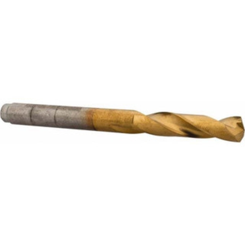 Hertel #8 135 Spiral Flute Cobalt Screw Machine Drill Bit TiN Finish, Right Hand Cut, 1-3/16 Flute Length, 2-1/4 OAL, Split Point, Straight Shank 66691841 – 66691841