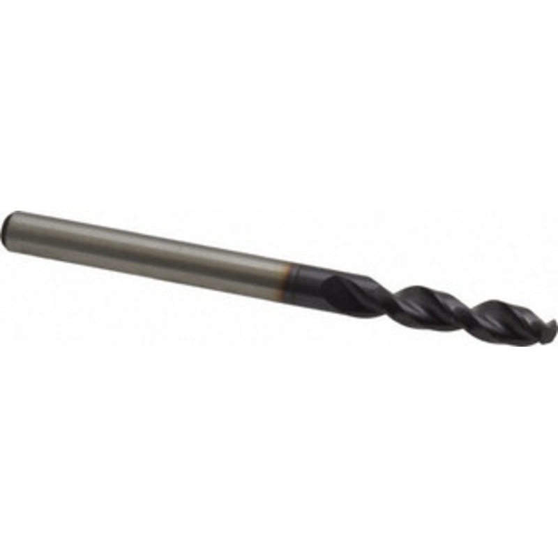 Accupro #19 130 Parabolic Flute Cobalt Screw Machine Drill Bit TiAlN Finish, Right Hand Cut, 0.866 Flute Length, 2.165 OAL, Split Point, Straight Shank 1630422A-AC – 01348838