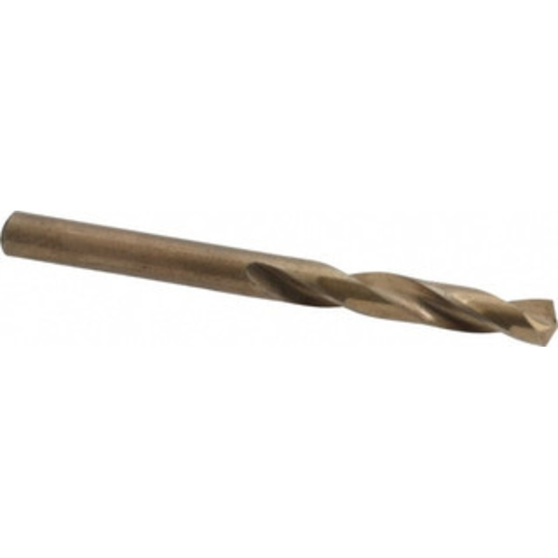 Chicago-Latrobe #11 135 Spiral Flute Cobalt Screw Machine Drill Bit Oxide/Gold Finish, Right Hand Cut, 1-3/16 Flute Length, 2-1/4 OAL, Split Point, Straight Shank 50866 – 81372112