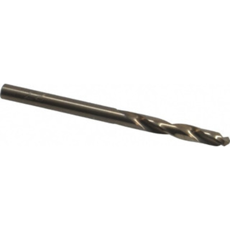 Chicago-Latrobe #27 135 Spiral Flute Cobalt Screw Machine Drill Bit Oxide/Gold Finish, Right Hand Cut, 1 Flute Length, 2-1/16 OAL, Split Point, Straight Shank 50882 – 81372278