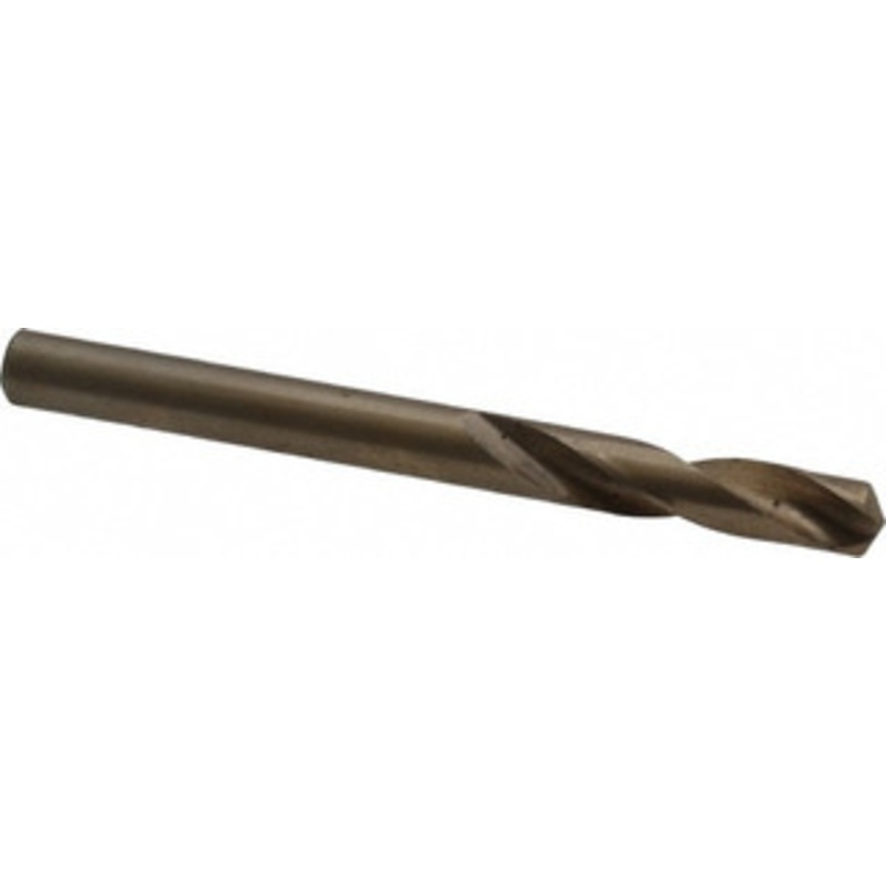 Chicago-Latrobe #6 135 Spiral Flute Cobalt Screw Machine Drill Bit Oxide/Gold Finish, Right Hand Cut, 1-1/4 Flute Length, 2-3/8 OAL, Split Point, Straight Shank 50861 – 81372062