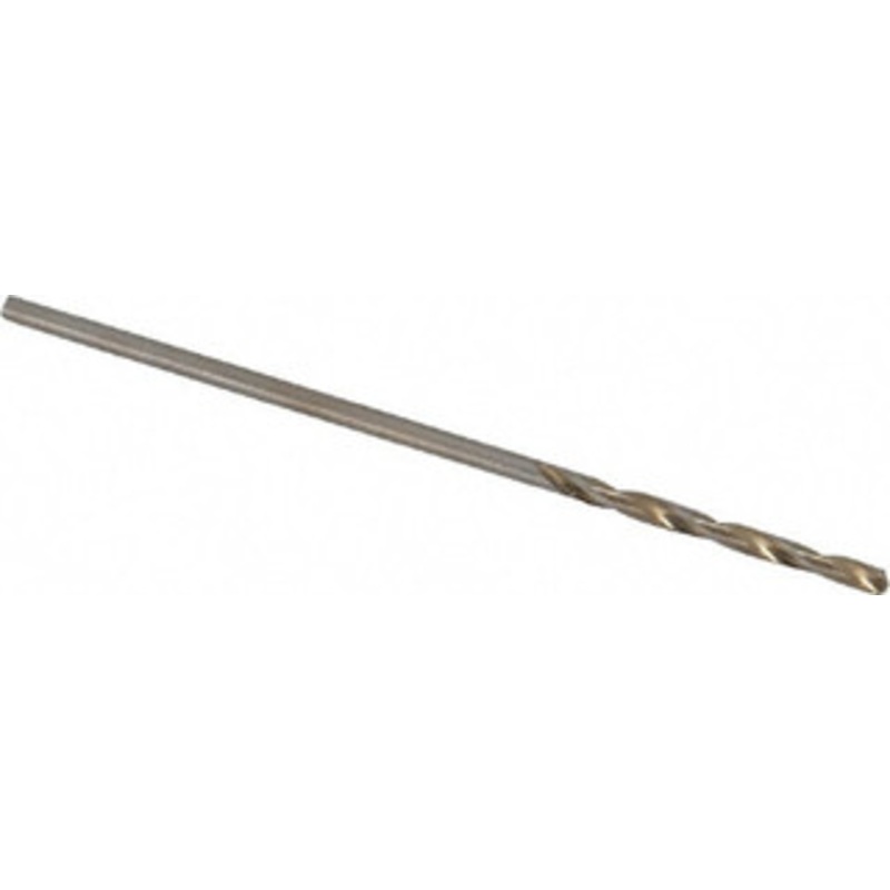 Chicago-Latrobe #60 135 Spiral Flute Cobalt Screw Machine Drill Bit Oxide/Gold Finish, Right Hand Cut, 1/2 Flute Length, 1-3/8 OAL, Split Point, Straight Shank 50915 – 81372609
