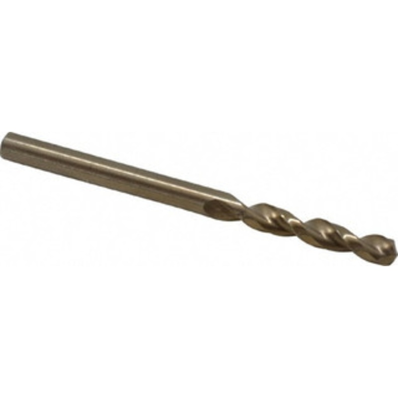 Cleveland Twist Drill #28 135 Parabolic Flute Cobalt Screw Machine Drill Bit Oxide/Gold Finish, Right Hand Cut, 15/16 Flute Length, 1-15/16 OAL, Split Point, Straight Shank C14268 – 75786970
