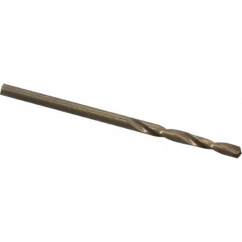 Cleveland Twist Drill #44 135 Spiral Flute Cobalt Screw Machine Drill Bit Oxide/Gold Finish, Right Hand Cut, 3/4 Flute Length, 1-3/4 OAL, Split Point, Straight Shank C14543 – 63793442