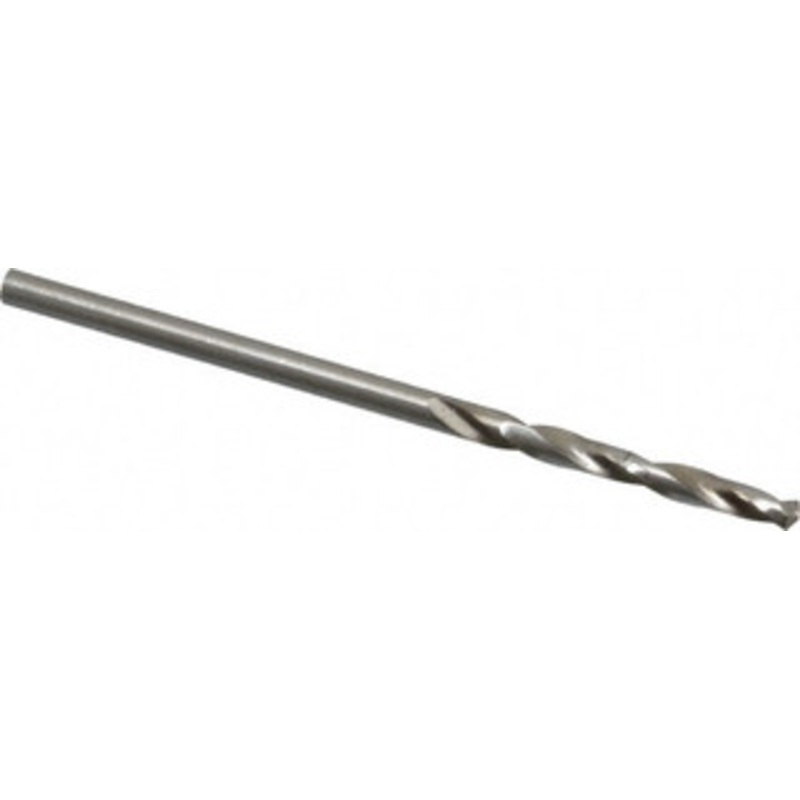 Cleveland Twist Drill #46 135 Spiral Flute High Speed Steel Screw Machine Drill Bit Bright Finish, Right Hand Cut, 3/4 Flute Length, 1-3/4 OAL, Split Point, Straight Shank C70350 – 74332784