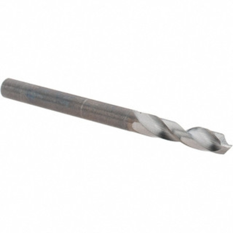 Guhring #16 118 Spiral Flute Solid Carbide Screw Machine Drill Bit Bright Finish, Right Hand Cut, 24mm Flute Length, 58mm OAL, Faceted Point, Straight Shank 9007300045000 – 84928050