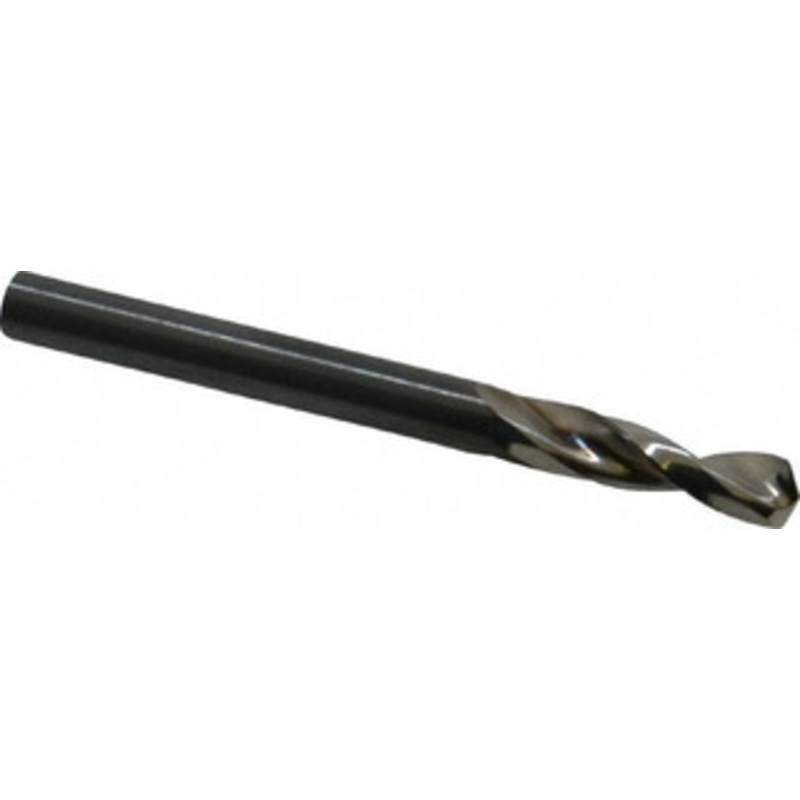 Guhring #5 130 Parabolic Flute High Speed Steel Screw Machine Drill Bit Bright Finish, Right Hand Cut, 1-1/32 Flute Length, 2-7/16 OAL, Standard Point, Straight Shank 9005520052200 – 85775054