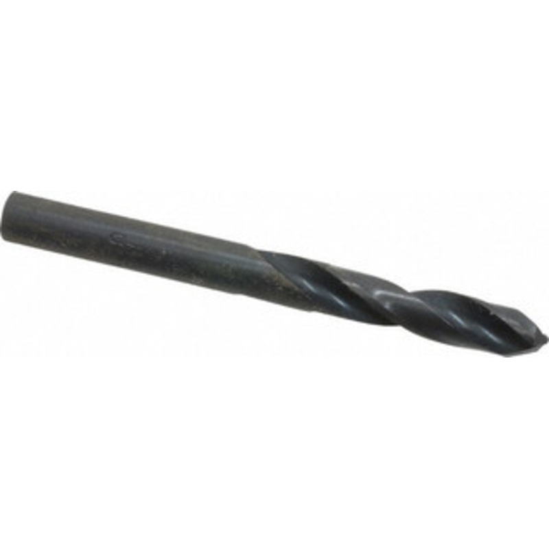 Hertel #1 135 Spiral Flute High Speed Steel Screw Machine Drill Bit Oxide Finish, Right Hand Cut, 1-5/16 Flute Length, 2-7/16 OAL, Split Point, Straight Shank 2385771 – 02385771