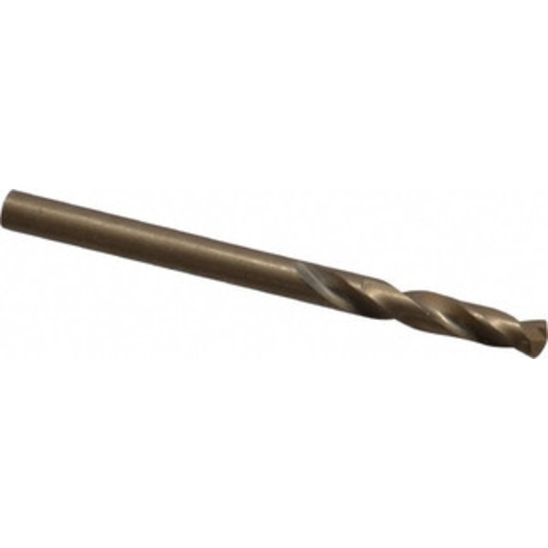 Hertel #24 135 Spiral Flute Cobalt Screw Machine Drill Bit Bright Finish, Right Hand Cut, 1 Flute Length, 2-1/16 OAL, Split Point, Straight Shank 74130766 – 74130766