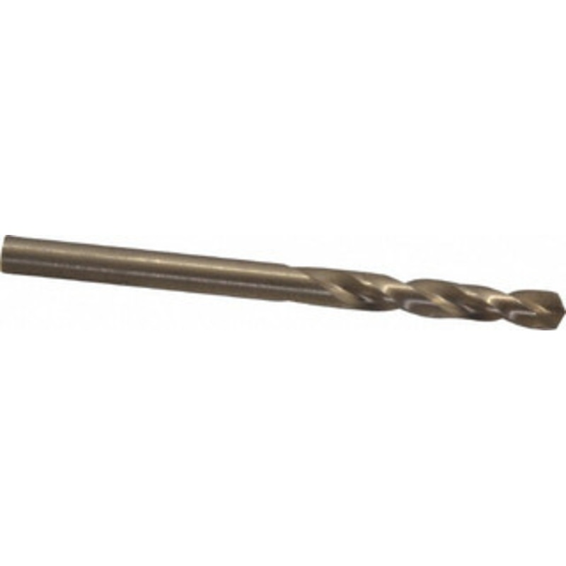 Hertel #26 135 Spiral Flute Cobalt Screw Machine Drill Bit Bright Finish, Right Hand Cut, 1 Flute Length, 2-1/16 OAL, Split Point, Straight Shank 74130782 – 74130782