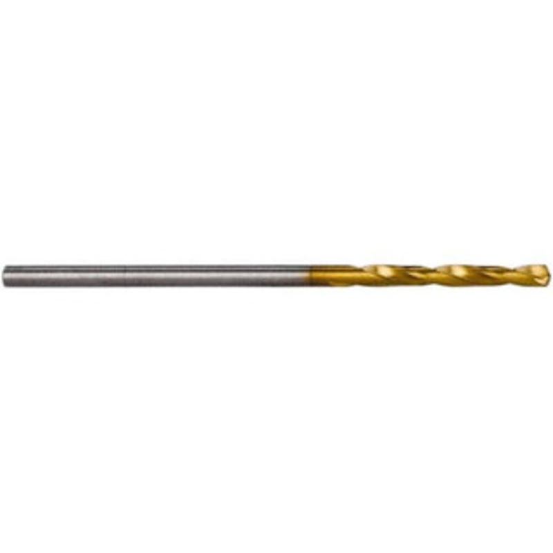 Hertel #51 135 Spiral Flute High Speed Steel Screw Machine Drill Bit TiN Finish, Right Hand Cut, 11/16 Flute Length, 1-11/16 OAL, Split Point, Straight Shank 02387447 – 02387447