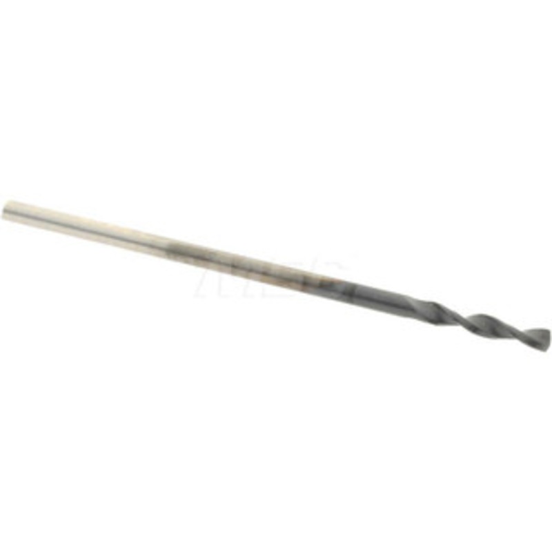 Accupro #58 130 Parabolic Flute Cobalt Screw Machine Drill Bit TiAlN Finish, Right Hand Cut, 0.276 Flute Length, 1.102 OAL, Standard Point, Straight Shank 1630107A-AC – 01347855