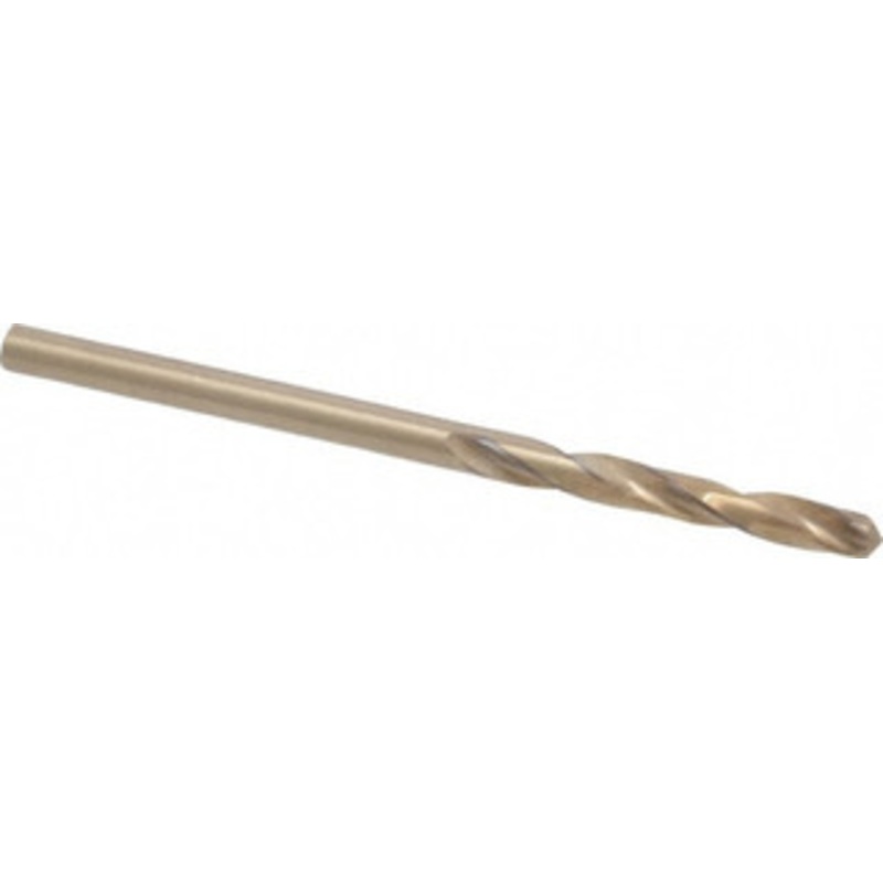 Chicago-Latrobe #36 135 Spiral Flute Cobalt Screw Machine Drill Bit Oxide/Gold Finish, Right Hand Cut, 13/16 Flute Length, 1-13/16 OAL, Split Point, Straight Shank 50891 – 81372369
