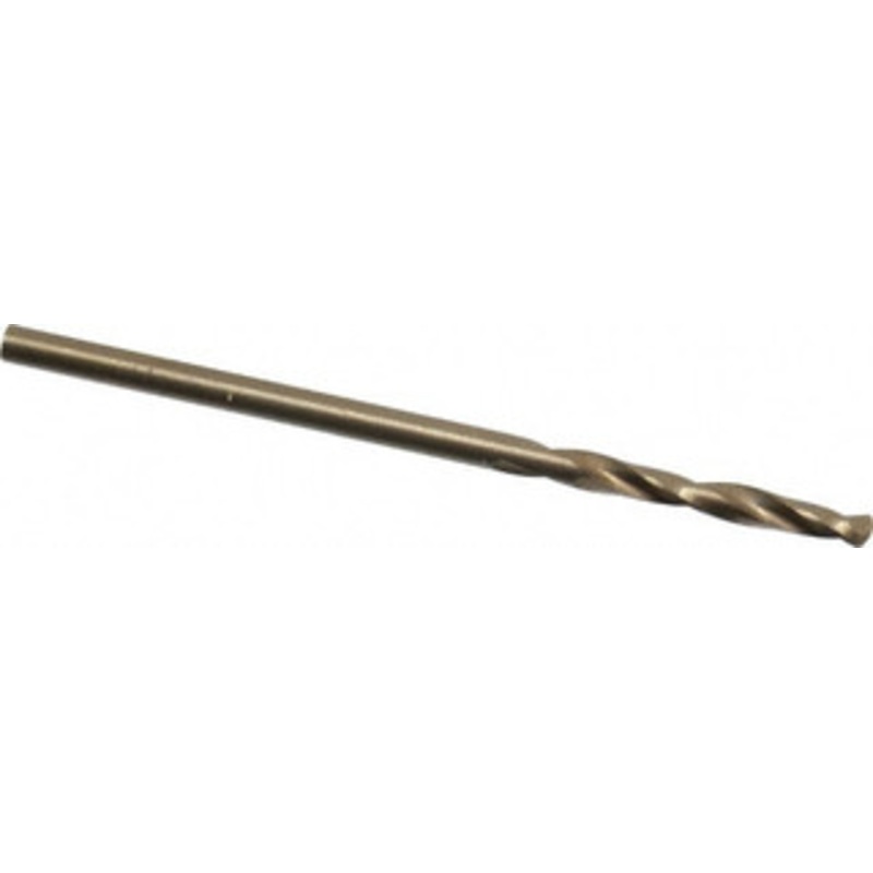 Chicago-Latrobe #48 135 Spiral Flute Cobalt Screw Machine Drill Bit Oxide/Gold Finish, Right Hand Cut, 11/16 Flute Length, 1-11/16 OAL, Split Point, Straight Shank 50903 – 81372484