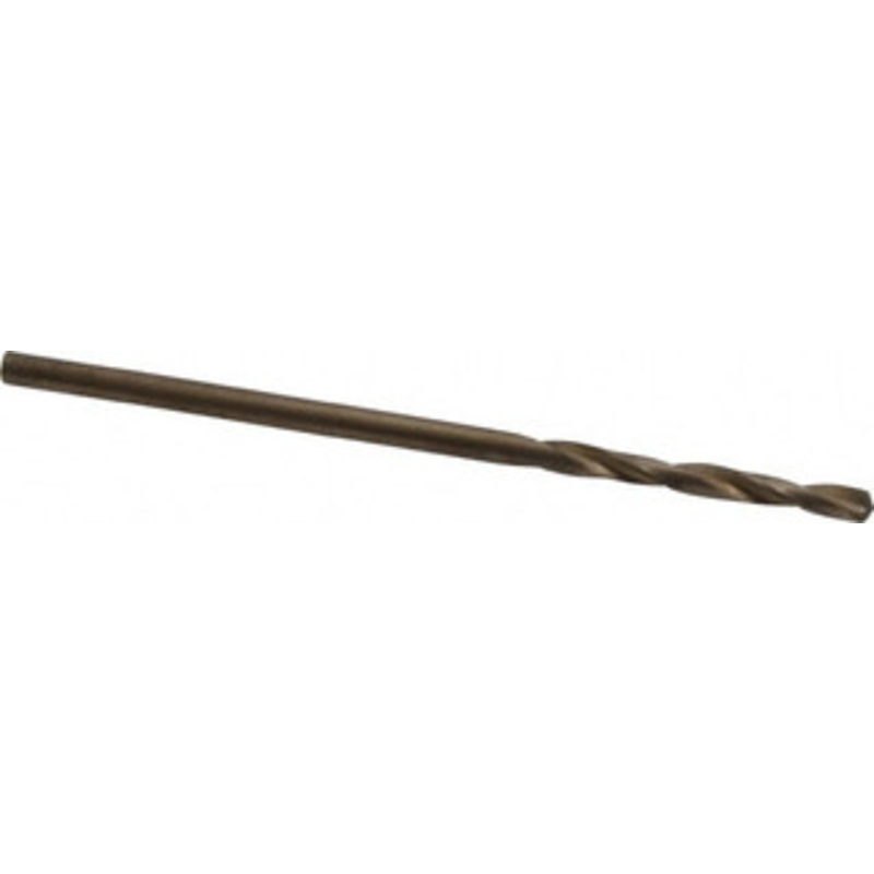 Chicago-Latrobe #51 135 Spiral Flute Cobalt Screw Machine Drill Bit Oxide/Gold Finish, Right Hand Cut, 11/16 Flute Length, 1-11/16 OAL, Split Point, Straight Shank 50906 – 81372518