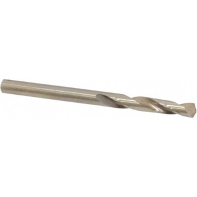 Cleveland Twist Drill #23 135 Spiral Flute Cobalt Screw Machine Drill Bit Oxide/Gold Finish, Right Hand Cut, 1 Flute Length, 2-1/16 OAL, Split Point, Straight Shank C14589 – 63793236