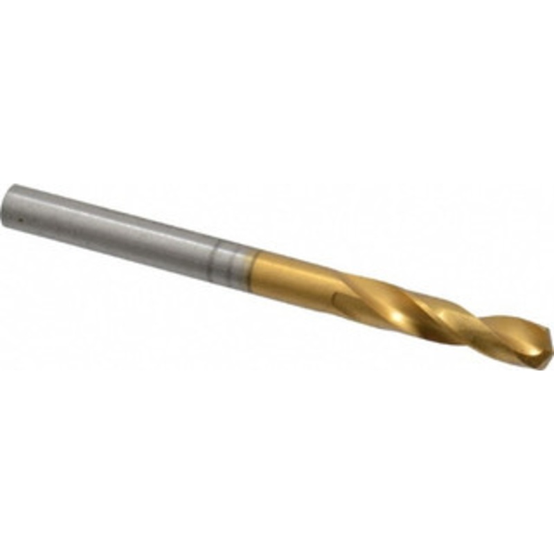 Guhring #16 130 Parabolic Flute Cobalt Screw Machine Drill Bit TiN Finish, Right Hand Cut, 0.945 Flute Length, 2.283 OAL, Standard Point, Straight Shank 9006590045000 – 94581634