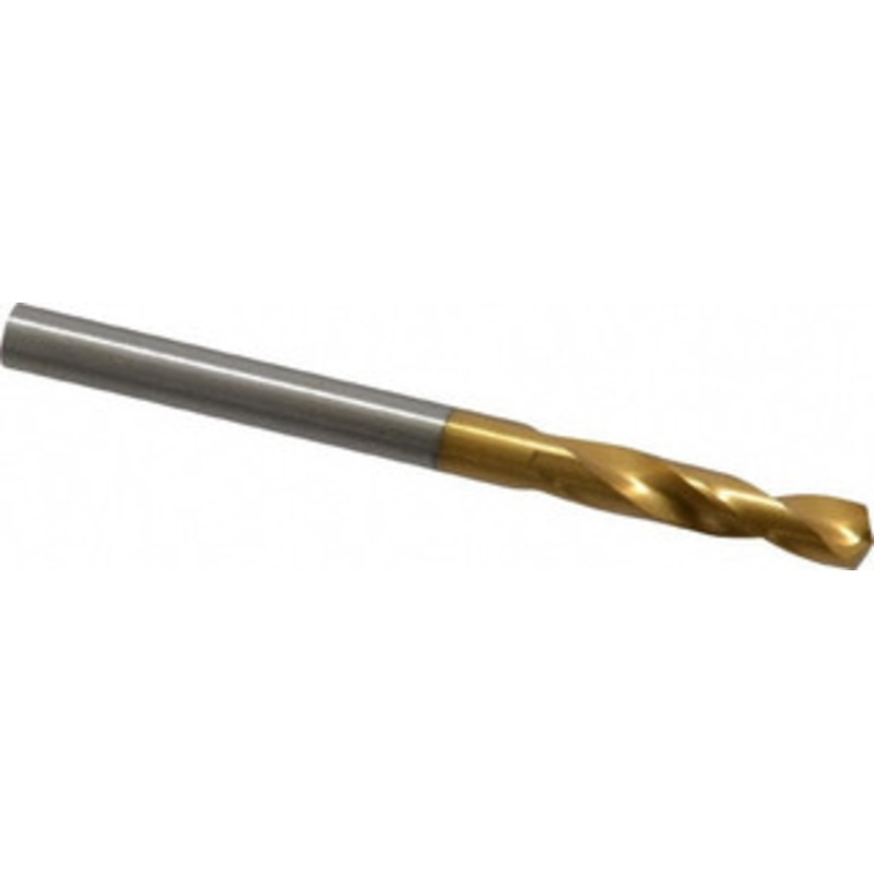 Guhring #17 130 Parabolic Flute Cobalt Screw Machine Drill Bit TiN Finish, Right Hand Cut, 24mm Flute Length, 58mm OAL, Standard Point, Straight Shank 9006590043900 – 97423305