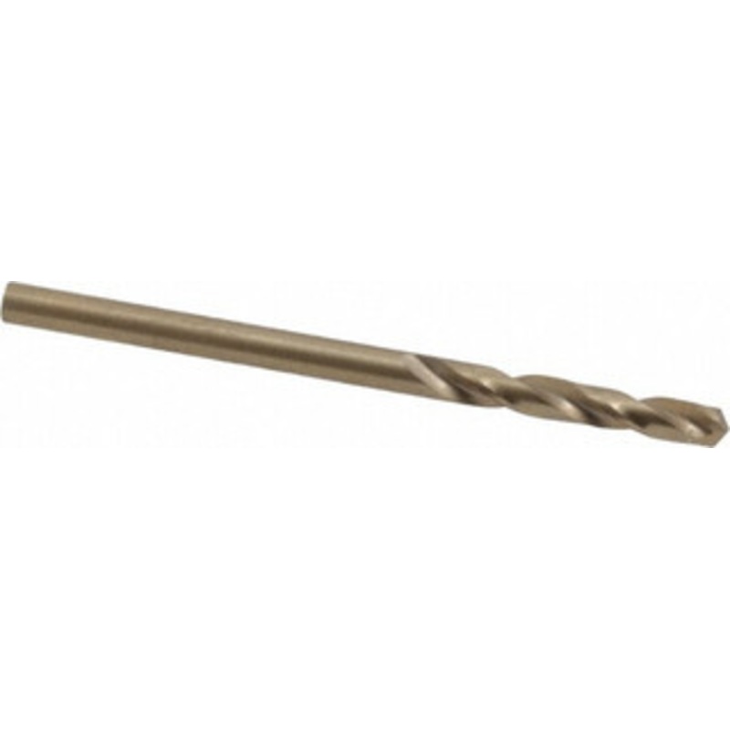 Hertel #32 135 Spiral Flute Cobalt Screw Machine Drill Bit Bright Finish, Right Hand Cut, 7/8 Flute Length, 1-7/8 OAL, Split Point, Straight Shank 74130840 – 74130840