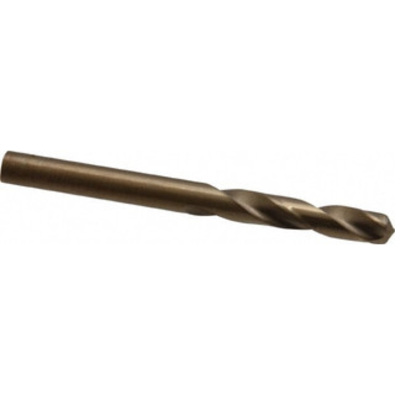 Hertel #5 135 Spiral Flute Cobalt Screw Machine Drill Bit Bright Finish, Right Hand Cut, 1-1/4 Flute Length, 2-3/8 OAL, Split Point, Straight Shank 74130568 – 74130568