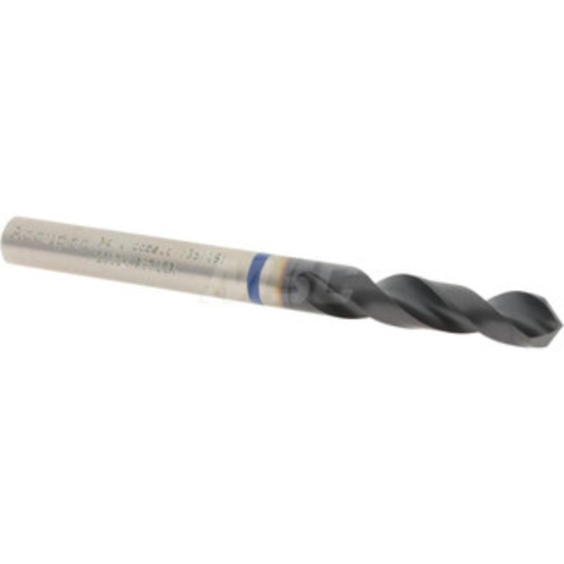 Accupro #1 120 Spiral Flute Cobalt Screw Machine Drill Bit TiAlN Finish, Right Hand Cut, 28mm Flute Length, 66mm OAL, Faceted Point, Straight Shank 1BS0579-AC – 05493788