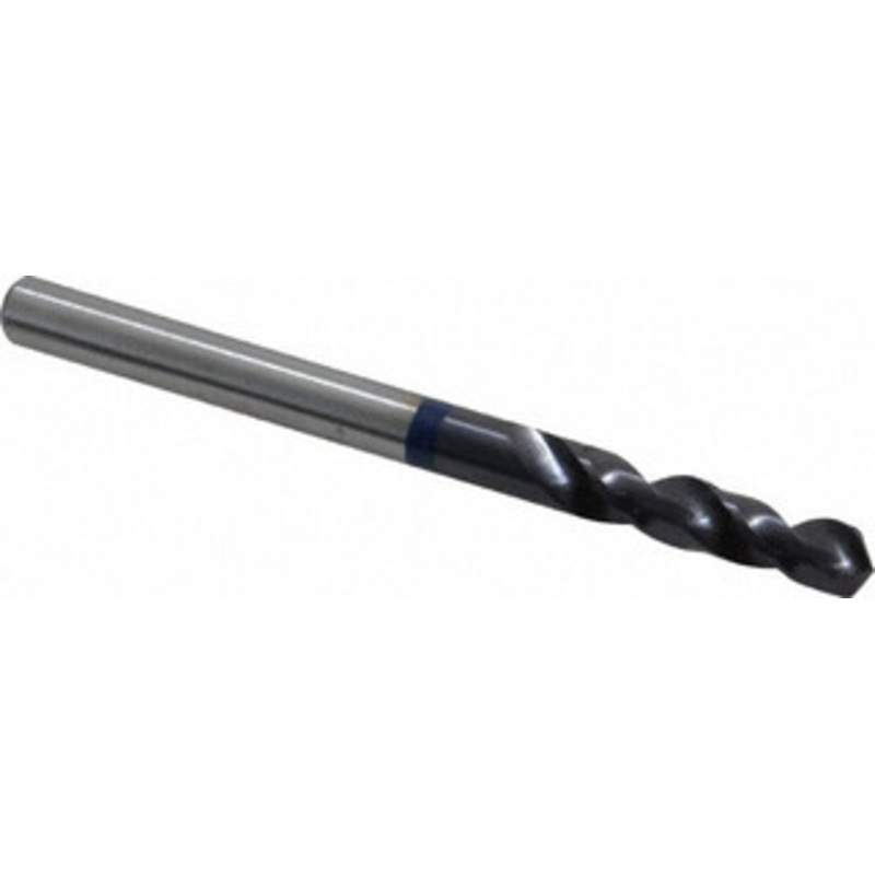 Accupro #16 120 Spiral Flute Cobalt Screw Machine Drill Bit TiAlN Finish, Right Hand Cut, 24mm Flute Length, 58mm OAL, Faceted Point, Straight Shank 1BS0449-AC – 05493572