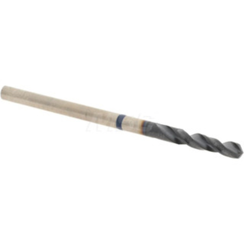 Accupro #41 120 Spiral Flute Cobalt Screw Machine Drill Bit TiAlN Finish, Right Hand Cut, 14mm Flute Length, 43mm OAL, Split Point, Straight Shank 1BS0244-AC – 05493200