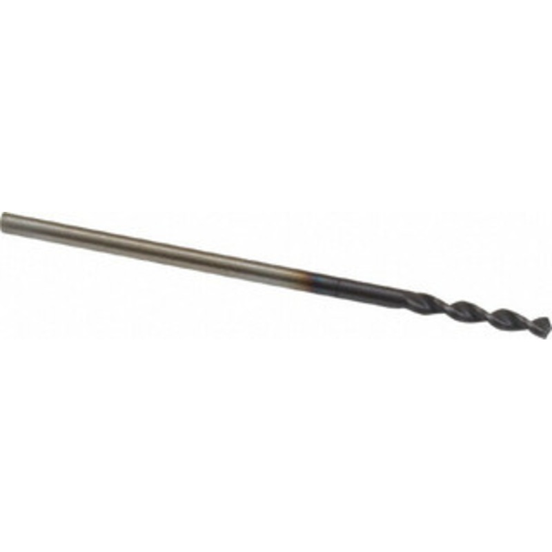 Accupro #56 130 Parabolic Flute Cobalt Screw Machine Drill Bit TiAlN Finish, Right Hand Cut, 8mm Flute Length, 30mm OAL, Standard Point, Straight Shank 1630118A-AC – 01347897