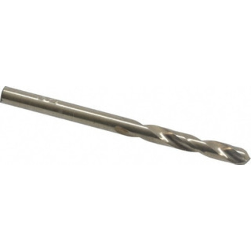 Chicago-Latrobe #26 135 Spiral Flute Cobalt Screw Machine Drill Bit Oxide/Gold Finish, Right Hand Cut, 1 Flute Length, 2-1/16 OAL, Split Point, Straight Shank 50881 – 81372260